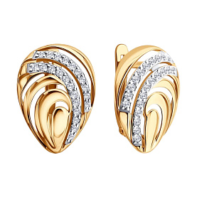 Серьги SOKOLOV - Золото 585, Фианит (арт. 0200914)