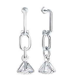 Серьги SOKOLOV - Серебро 925, Фианит (арт. 94024115)