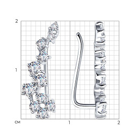 Серьги SOKOLOV - Серебро 925, Фианит (арт. 94022203)
