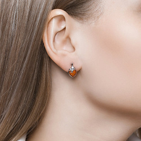 Серьги SOKOLOV - Серебро 925, Фианит, Эмаль (арт. 94023703)