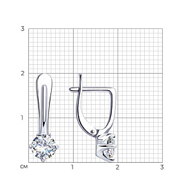 Серьги Diamant - Серебро 925, Фианит (арт. 94-120-01648-1)