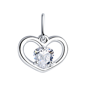 Подвеска SOKOLOV - Серебро 925, Фианит (арт. 94031720)