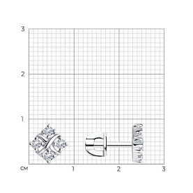 Серьги SOKOLOV - Серебро 925, Фианит (арт. 94025071)