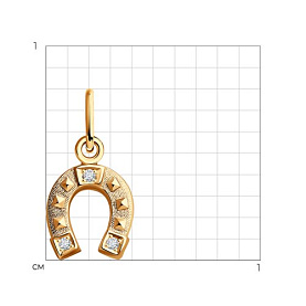 Подвеска SOKOLOV - Золото 585, Фианит (арт. 033382)