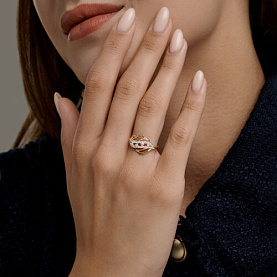 Кольцо Diamant - Золото 585, Фианит (арт. 51-110-01025-1)