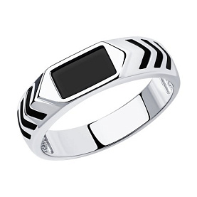 Кольцо SOKOLOV - Серебро 925, Синтетическая шпинель, Эмаль (арт. 94012168)