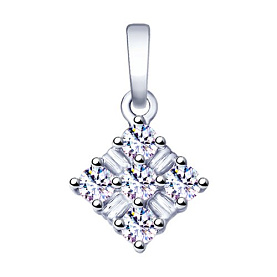 Подвеска SOKOLOV - Серебро 925, Фианит (арт. 94032112)