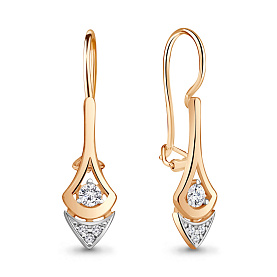 Серьги Аквамарин - Серебро 925, Фианит (арт. 48949А.6)