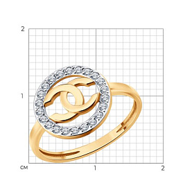 Кольцо Diamant - Золото 585, Фианит (арт. 51-110-02979-1)