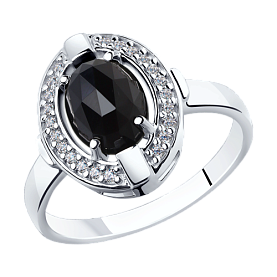 Кольцо SOKOLOV - Серебро 925, Агат, Фианит (арт. 92011798)
