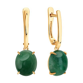 Серьги SOKOLOV - Серебро 925, Жадеит (арт. 83020460)