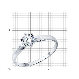 Кольцо SOKOLOV - Серебро 925, Фианит (арт. 94013650)