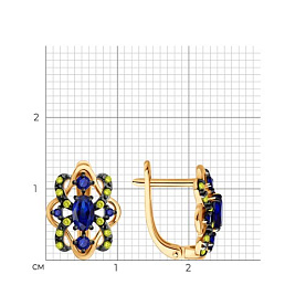 Серьги SOKOLOV - Серебро 925, Сапфир (арт. 62020021)