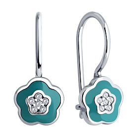 Серьги Diamant - Серебро 925, Эмаль (арт. 94-120-02148-1)