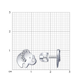 Серьги SOKOLOV - Серебро 925, Фианит (арт. 94022543)