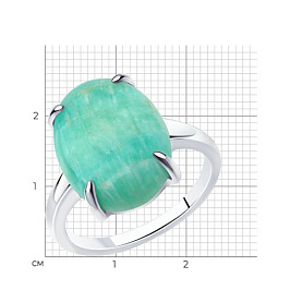 Кольцо Diamant - Серебро 925, Амазонит (арт. 94-310-00972-1)
