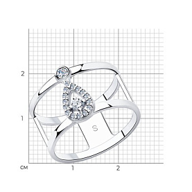 Кольцо SOKOLOV - Серебро 925, Фианит (арт. 94013051)