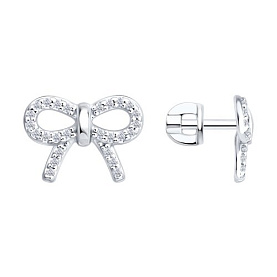 Серьги Diamant - Серебро 925, Фианит (арт. 94-122-00100-1)