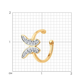 Серьга SOKOLOV - Золото 585, Фианит (арт. 170076)