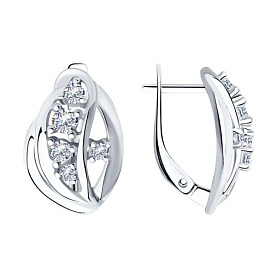 Серьги Diamant - Серебро 925, Фианит (арт. 94-120-00536-1)