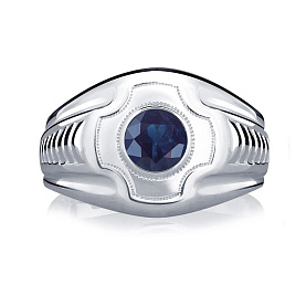 Кольцо Platinum Lab. - Платина 950, Сапфир (арт. ПК-082С-01)