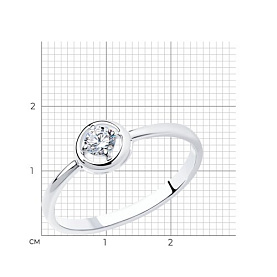 Кольцо SOKOLOV - Серебро 925, Фианит (арт. 94011569)