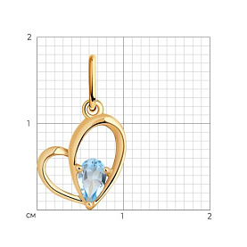 Подвеска SOKOLOV - Золото 375, Топаз (арт. 37732211)