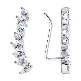 Серьги SOKOLOV - Серебро 925, Фианит (арт. 94024257)