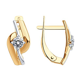 Серьги SOKOLOV - Золото 375, Фианит (арт. 027207-4)