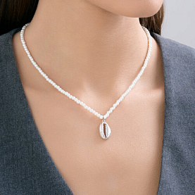 Колье SOKOLOV - Серебро 925, Жемчуг имитация (арт. 94071321)