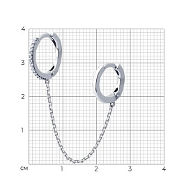 Серьга SOKOLOV - Серебро 925, Фианит (арт. 94170367)