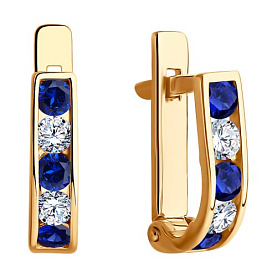 Серьги SOKOLOV - Золото 375, Фианит (арт. 021865-4)