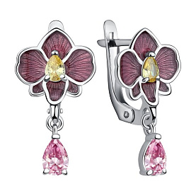 Серьги Talant - Серебро 925, Фианит, Эмаль (арт. 14-79-000M-17126)