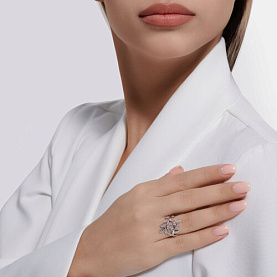 Кольцо SOKOLOV - Серебро 925, Фианит (арт. 94013802)