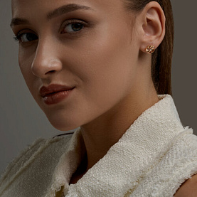 Серьги SOKOLOV - Золото 585, Фианит (арт. 0200879)