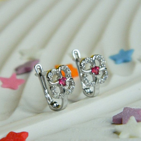 Серьги Галатея - Серебро 925, Фианит (арт. 3272.5)