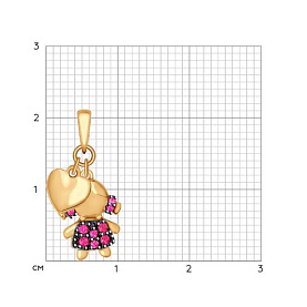 Подвеска SOKOLOV - Золото 585, Фианит (арт. 034909)