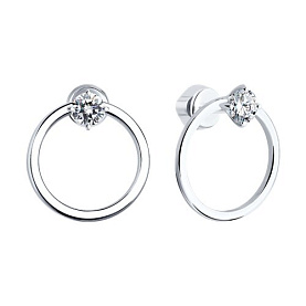 Серьги SOKOLOV - Серебро 925, Фианит (арт. 94025852)