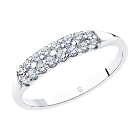 Кольцо SOKOLOV - Серебро 925, Фианит (арт. 94011716)