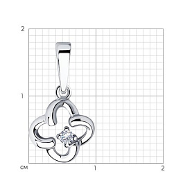Подвеска SOKOLOV - Серебро 925, Фианит (арт. 94031729)