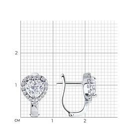 Серьги SOKOLOV - Серебро 925, Фианит (арт. 94026816)
