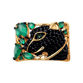 Кольцо SOKOLOV - Серебро 925, Агат, Фианит (арт. 92014553)