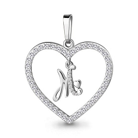 Подвеска Аквамарин - Серебро 925, Фианит (арт. 24693А.5)