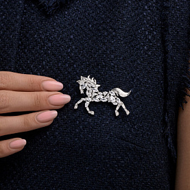 Брошь Diamant - Серебро 925, Фианит (арт. 94-140-00267-1)