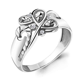 Кольцо Аквамарин - Серебро 925, Фианит (арт. 68634А.5)