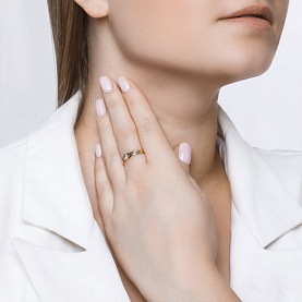 Кольцо SOKOLOV - Золото 585, Фианит (арт. 017282)