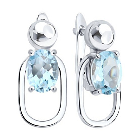 Серьги SOKOLOV - Серебро 925, Топаз (арт. 92025400)