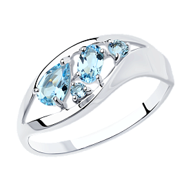 Кольцо SOKOLOV - Серебро 925, Топаз (арт. 92011636)