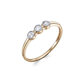 Кольцо ЮК Гранат - Золото 585, Фианит (арт. 11803672)