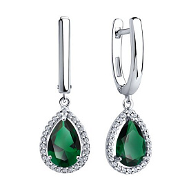 Серьги SOKOLOV - Серебро 925, Фианит (арт. 94026745)